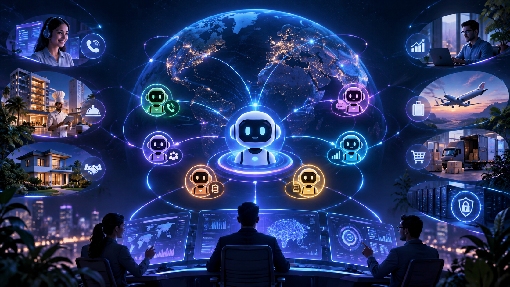Original Ricopluto AI multi-agent ecosystem illustration